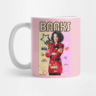 Hilary Banks  90s style art retro music vintage 80s Mug